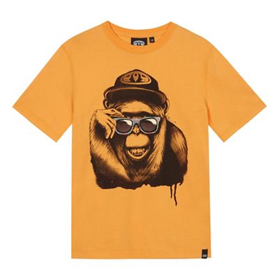 Boys' yellow monkey print t-shirt